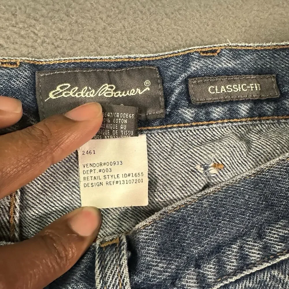 Eddie Bauer Jeans Blue Men 38x32 Classic Fit Straight Y2K Denim Casual